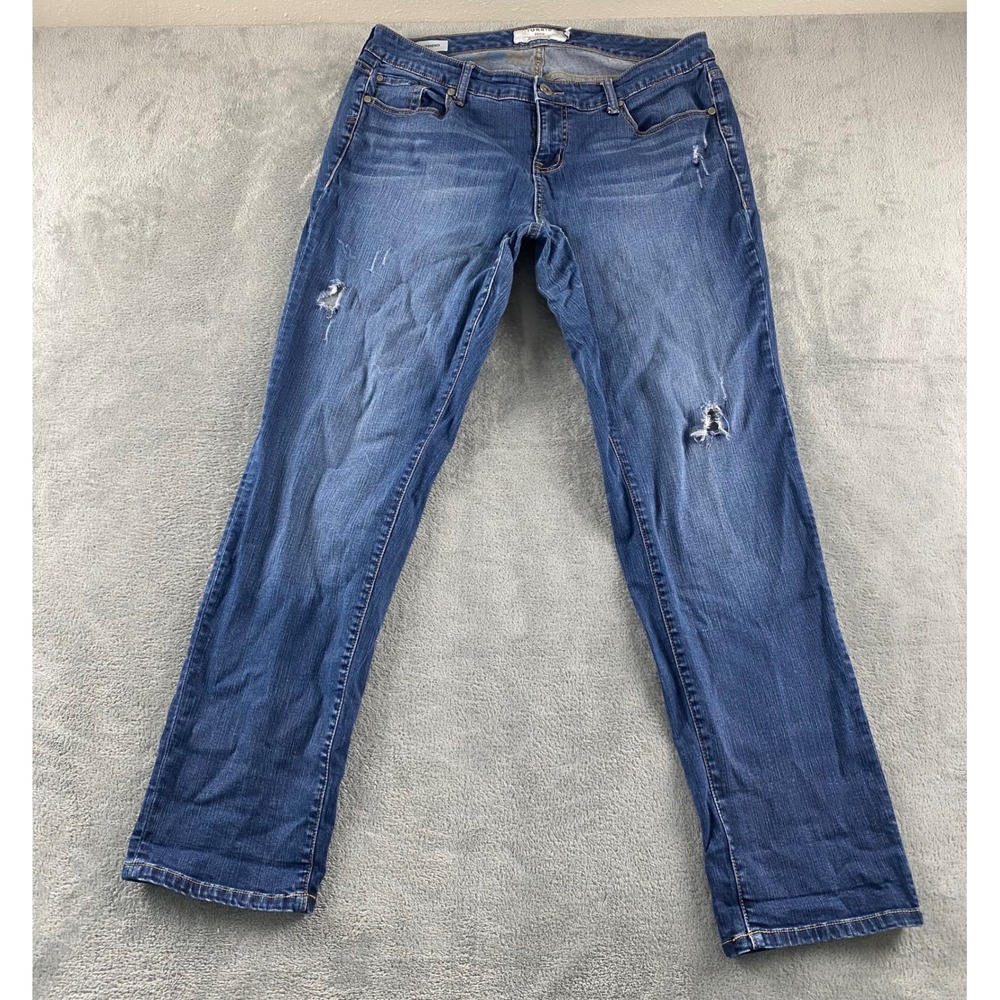 Torrid Denim Boyfriend Jeans Medium Wash Distressed Plus Size 16R